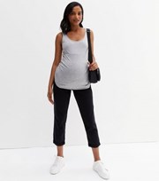 New Look Petite Maternity Black Waist Enhance Over Bump Tori Mom Jeans